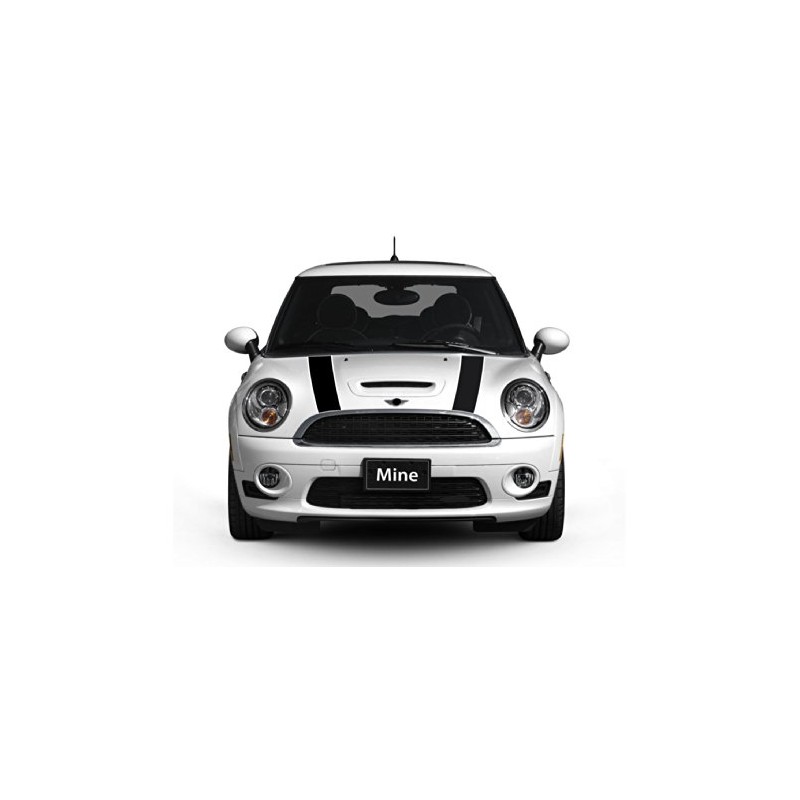 The Pixel Hut gs00065 Black with White Border Hood Stripes