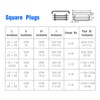 2 Inch Square Plastic Plug, End Caps for Tubing Pipe