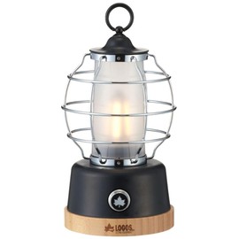 Logos 74175020 Bamboo Cabin Lantern, Black, Approx. Width 4.9 x Depth 5.3 x Height 9.1 inches (12.5 x 13.5 x 23 cm)