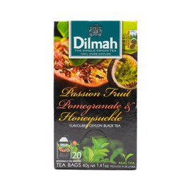 Dilmah Passion Fruit Pomegrante & Honeysuckle Flavoured Black Tea - Caja con 20 piezas