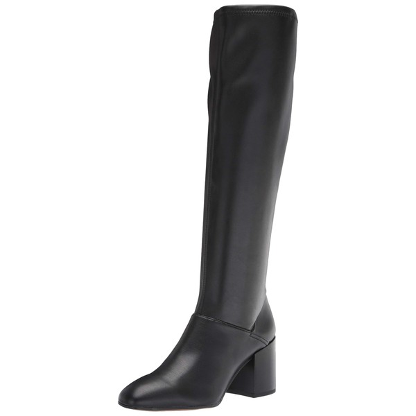 Franco Sarto Womens Tribute Knee High Heeled Boot Black Leather 8 M