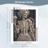 DOMROM Skull Flower Diamond Painting Kits for Adults, Sugar Skull