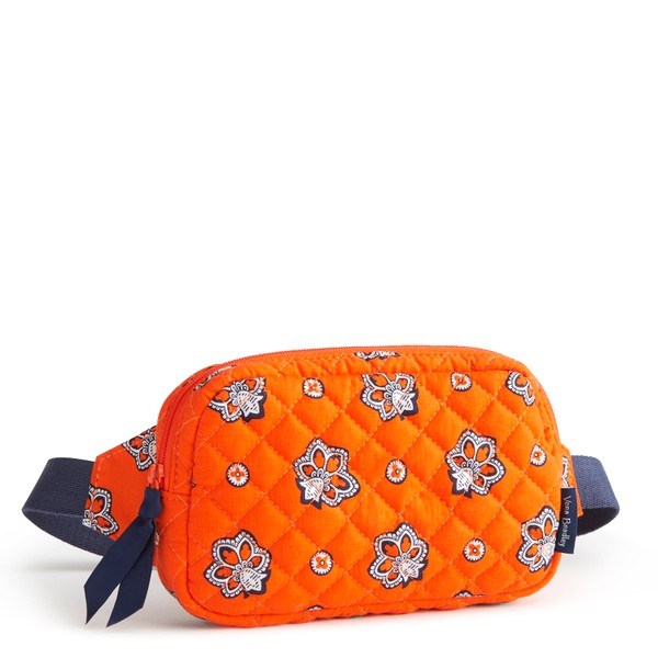 Vera Bradley Premium Cotton Mini Belt Bag, Orange/Navy Bandana