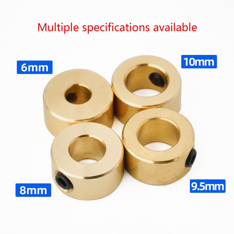 6/8/9/9.5/10mm Brass Depth Stop Collar Twist Drill Bit Shaft Woodworking