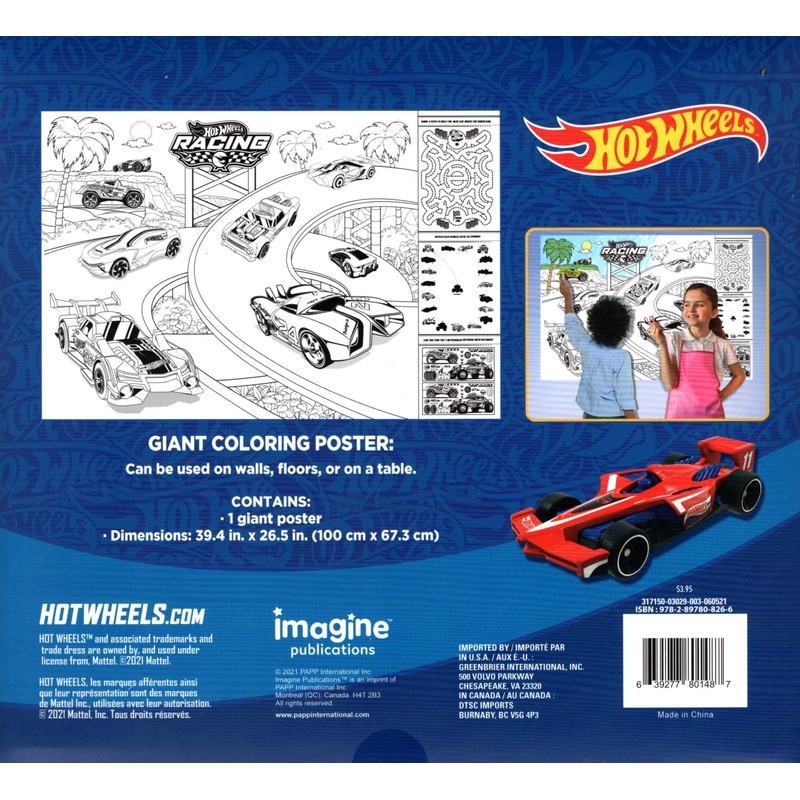 Hot Wheels - Giant Colouring Poster - Over 3 Feet