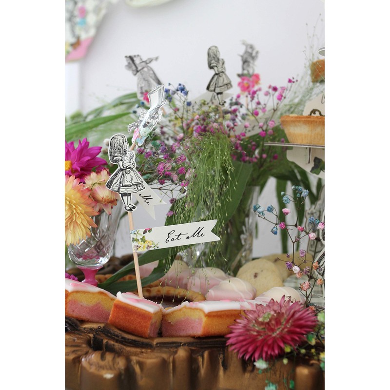 Talking Tables Lot de 12 Pics Alimentaires, Alice Au Pays