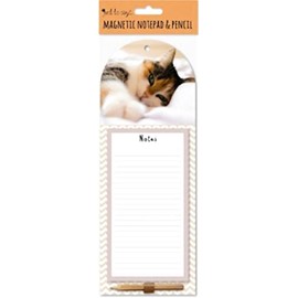 Orbitron Magnetic Shopping List Pad Notepad & Pencil To Do List Fridge Magnet (Kitten)