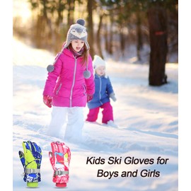 Cevapro Ski Gloves, Waterproof Snowboard Gloves Winter Warm Gloves Insulated Thermal Gloves for Skiing Skating Snowboarding Shoveling Under -30℉