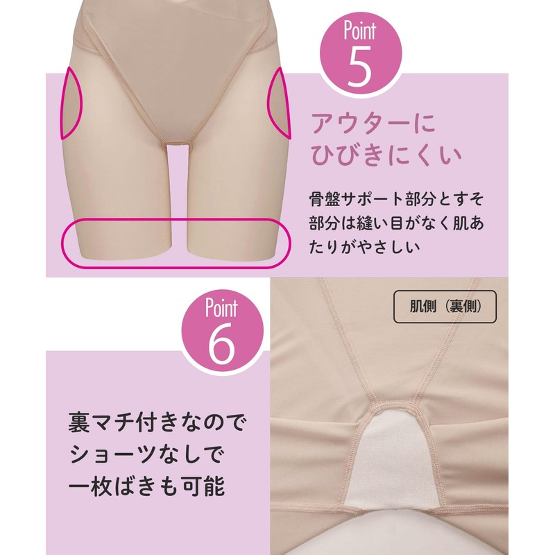 Wacoal MATERNITY(ワコールマタニティ) 産後骨盤サポートパンツ 産後ガードル 着脱がラク 腰をやさしくサポート おなかすっきり ロング丈 パワー調整可能 一枚ばき可能
