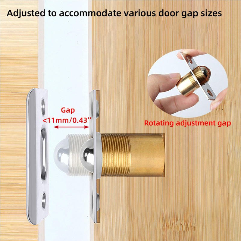 4 Pcs Ball Catch for Top of Door (with Spring)