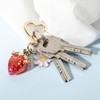 Mezrkuwr Cute Strawberry Keychain Bag Charm Kawaii Heart Flower Daisy