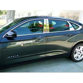 Made in USA! Compatible with 2014-2020 Chevy Impala 6PC Stainless Steel Chrome Pillar Post Trim
