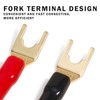 Vouchmind 5 Pairs Copper Spade Crimp Terminals, 8 AWG Speaker