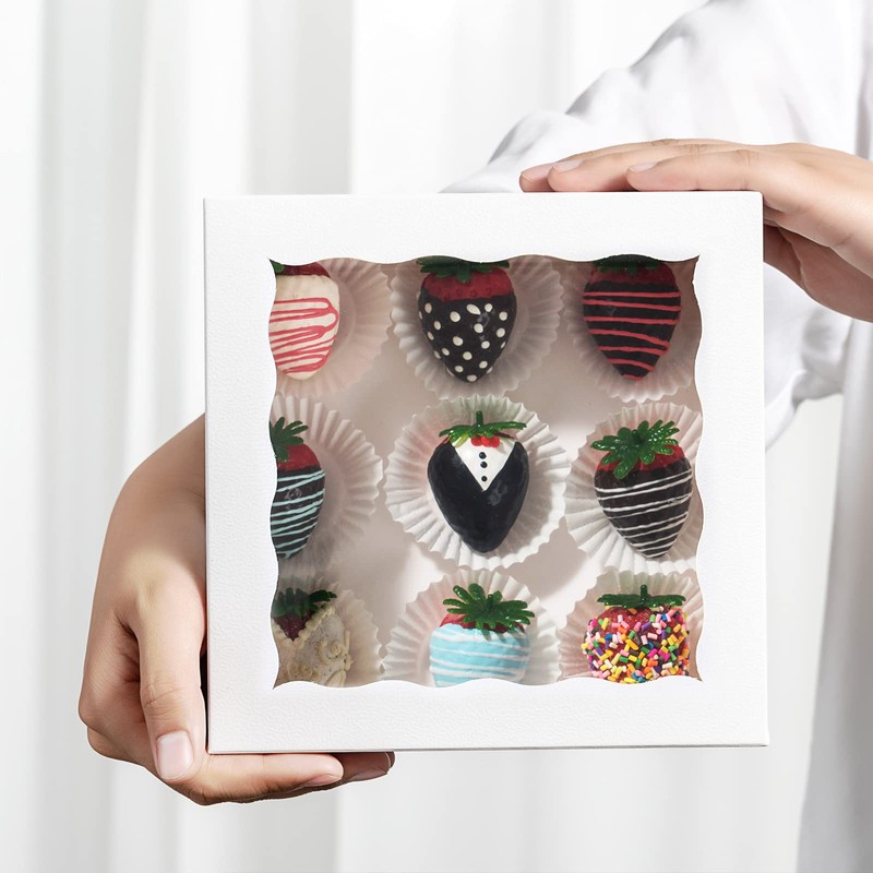 RomanticBaking 24 Pack Bakery Boxes (not include food) 7" x