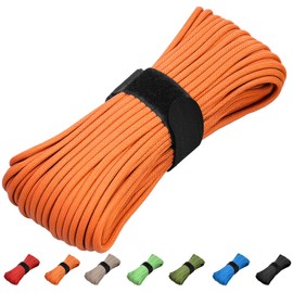 Paracord 550 Rope 100 Feet 5/32 Inch Orange 7 Strand Type III Nylon Rope Parachute Cord for Survival Gear, Hiking, Camping, and Outdoor Use
