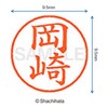 シャチハタ 印鑑 ハンコ ネーム9 XL-9 印面9.5ミリ 岡崎
