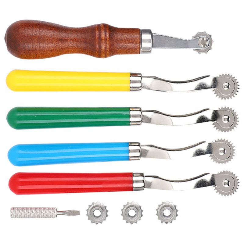 5Pcs Leather OverStitch Marking Wheel Handcrafted Scribe Point Make Tool