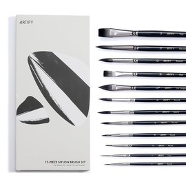 ARTIFY 12 Watercolour Brushes - Beginner-friendly & Easy to Handle