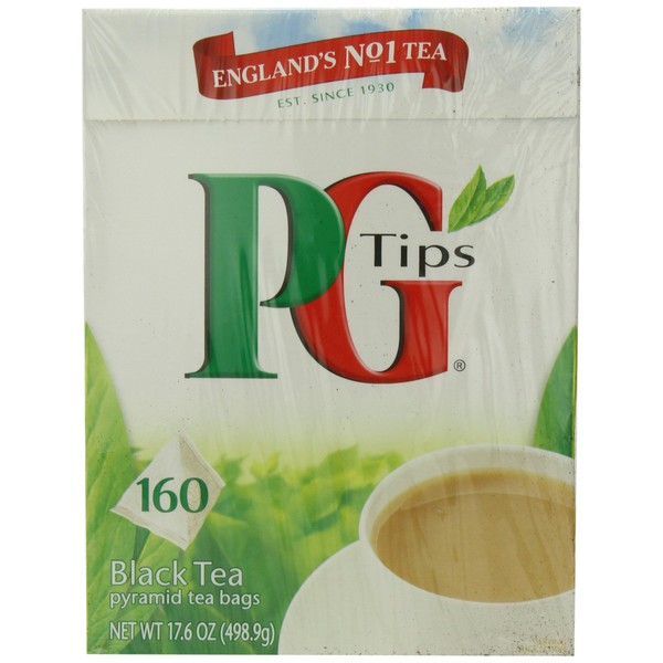 PG Tips, Pyramid Tea Bag, 160-Count Boxes (Pack of 2)
