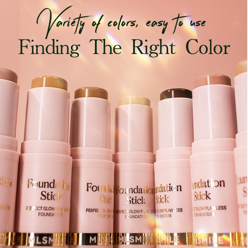 Riroenst 3 Count Matte Foundation Stick Makeup, Medium Coverage Buildable,