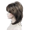 Aimole Soft Shaggy Layered Wig Medium Length Synthetic Hair Women