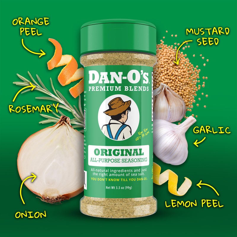 Dan-O's 4 Bottle Seasoning Set, Small Bottles, 4 Pack, Includes