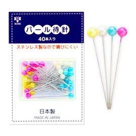 ROSE Pearl Waiting Needle, Stainless Steel, Made in Japan, Pearl Pin, Gusset