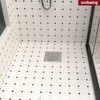 WEBANG 6 Inch Square Shower Drain Nickel Floor Drain with