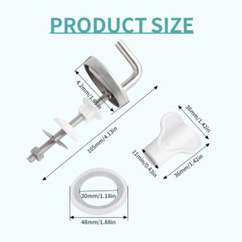 Toilet Seat Fittings Stainless Steel Replacement Hinge, Toilet Seat Fix Fitting Stainless Steel Back, Toilet Seat Hinge with Fixing, Hinge Fittings for Toilet Seats, Home, Hotels (1)