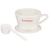 Bonmac 1-2 Cup Coffee Dripper with Measuring Spoon CD-1W White