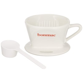 Bonmac 1-2 Cup Coffee Dripper with Measuring Spoon CD-1W White #813003