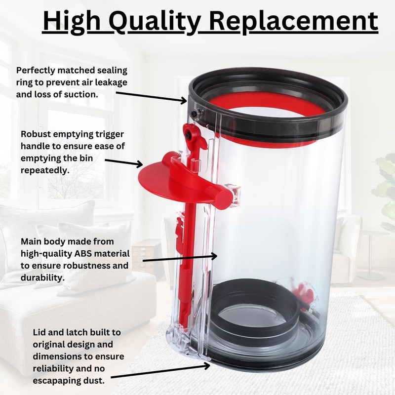 Noble Spares Replacement Dust Bin Compatible with Dyson Series V11
