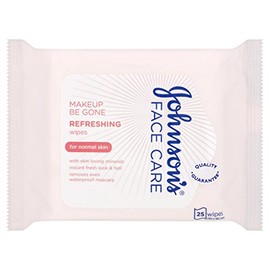 Johnson's Face Care Makeup Be Gone Refreshing Wipes, Pack of 1 x 25