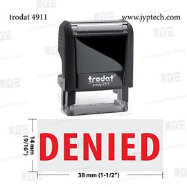 New Trodat 4911 Self Inking Rubber Stamp w. Denied by Trodat