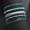 Aluinn 5sets Ocean Wave Anklet Adjustable Waterproof Summer Bohemian Anklets