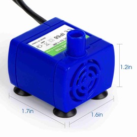 CYTGOUPER Ultra-Quiet Replacement Pump Cat Fountain, 5 V 1.5 W, Low Power Consumption, Cat Drinking Fountain Pump with 5.9 ft Power Cable, 2.4 L LED Lighting Cat Fountain Pump for Pets