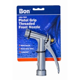 Bon 84-783 Stainless Steel and Brass Valve Stem, Zinc Coated Pistol Grip Threaded Hose Nozzle