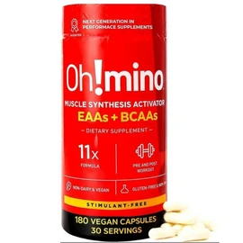 Oh!mino Essential Amino Acid Supplement Stimulant-Free Capsules 9 EAAs BCAA Workout Amino Energy and Muscle Building Perfect for Fast Recovery, 1 Piece / Oh!mino 필수 아미노산 보충제 자극제 프리 캡슐 9가지 EAAs BCAA 운동 아미노 에너지 및 근육 형성 빠른 회복을 위한 완벽한, 1개
