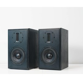 SAMTRONIC Passive Bookshelf Speakers 5.25" High Output Woofer and 4 inches Ribbon Tweeter Wood Color, Pair - Needs Amplifier or Receiver to Operate