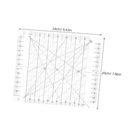 KONTONTY Clear Acrylic Patchwork Tool for Accurate Measurements for Quilting Tailoring and DIY Craft Projects Essential for Designers and