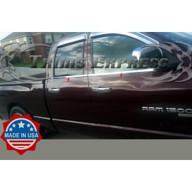 Made in USA - Trims Express fit:2004-2008 Dodge Ram Quad Cab/Crew Cab 4Pc Window Sill Trim Accent