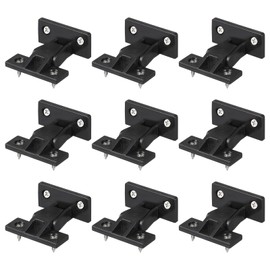 TEHAUX Funiture Quick Fitting Furniture Panel, 10pcs Nylon False Front Cabinet Clips with Screws Push-on Fitting for Furniture (Black) False Drawer Clips Furniture Panel Joints Bracket