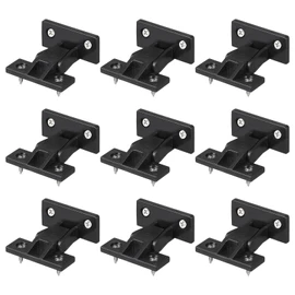 TEHAUX Funiture Quick Fitting Furniture Panel, 10pcs Nylon False Front Cabinet Clips with Screws Push-on Fitting for Furniture (Black) False Drawer Clips Furniture Panel Joints Bracket