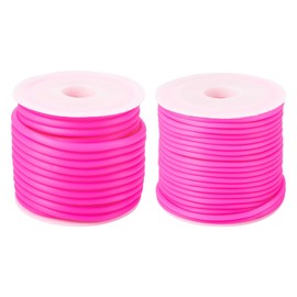 PandaHall 15m Hollow Pipe Tubing Rubber Cord 2mm 3mm Pink Stitch Savers Knitting Cords for Crocheting Craft Holding Stitches Jewelry Making