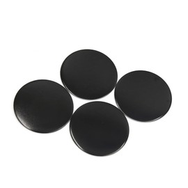 ACROPIX Black Aluminium Alloy 65mm Dia Car Auto Wheel Center Hub Cap Emblem Sticker - Pack of 4