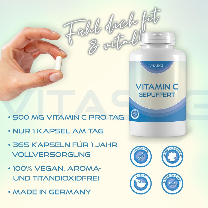 Vitasyg Vitamin C Buffered 365 Capsules