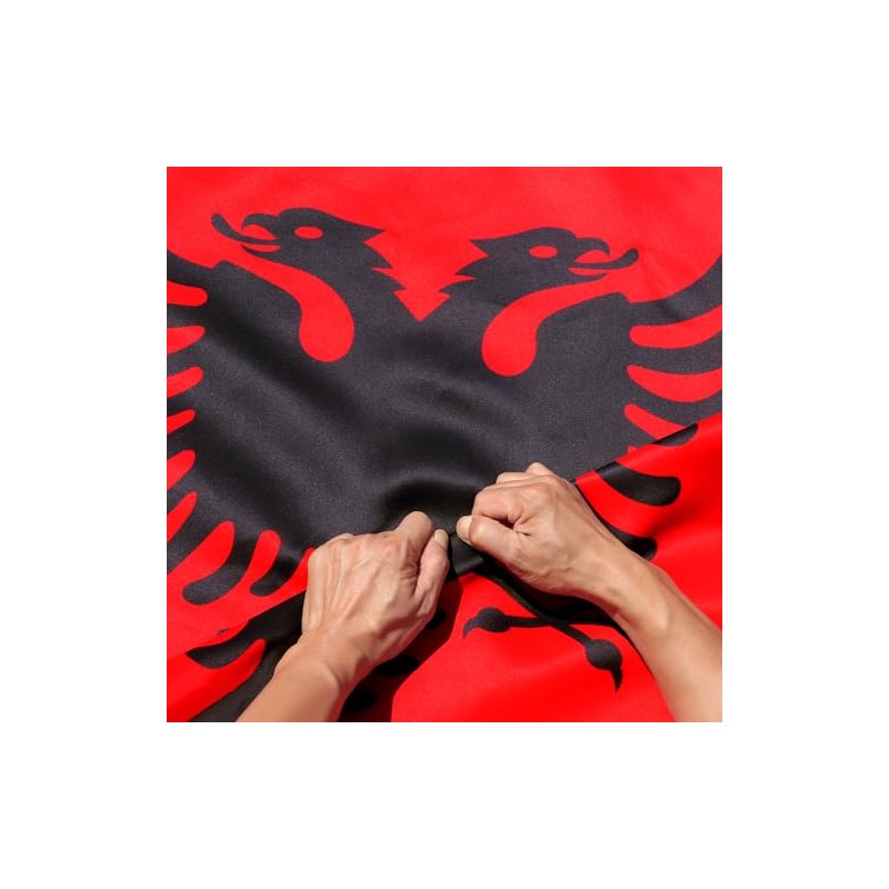 Anley Rip-Proof Double Sided 3-Ply Albania Flag 3x5 Foot -