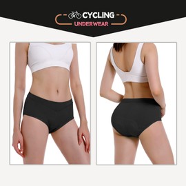 FEIXIANG Pantaloni da Ciclismo da Donna, Pantaloncini da Ciclismo Corti Pantaloncini da Ciclismo Biancheria Intima da Ciclismo con Imbottitura in Gel 4D Traspiranti ad Asciugatura