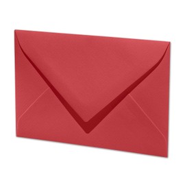 100 x ARTOZ DIN C7 Small Envelopes - Red (Red) 110 x 75 mm - 100 g/m² Mini Envelopes for Wedding Birthday Christmas Party Gift Cards - Series 1001