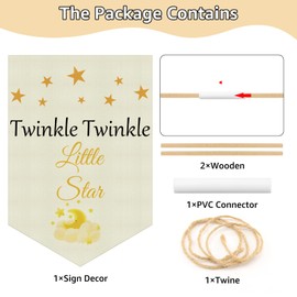 Nursery Wall Decor Baby Bedroom Pennant Sign Hanging Flag Banner Wall Sign Nursery Bedroom Decor Birthday Gift for Kids Girl Boy Teen Room Playroom Front Door Baby Shower Decorations